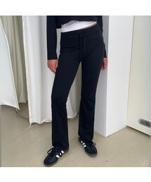 バタードローストリングパンツ ブラック