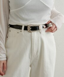 Omekashi | TORY LEATHER 3Piece Silber Buckle Beit(ベルト)