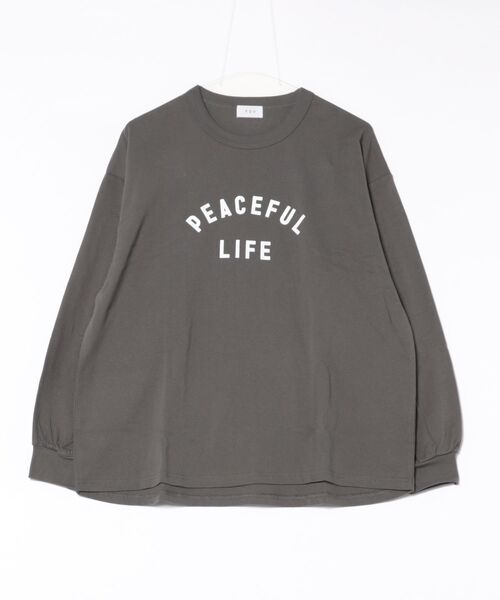 FOV(フォブ)の「フォブ PEACEFUL LIFE L/S Tシャツ(Tシャツ/カットソー・レディース・ブラック/チャコールグレー/ホワイト・F)」の8枚目の写真