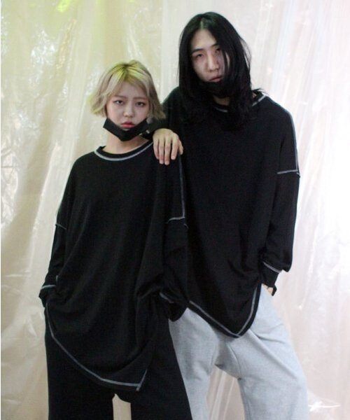 DEMARC(ドゥマーク)の「アンバランスオーバーサイズTシャツブラック(Tシャツ/カットソー・メンズ・その他・FREE)」の13枚目の写真