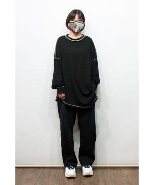 DEMARC(ドゥマーク)の「アンバランスオーバーサイズTシャツブラック(Tシャツ/カットソー・メンズ・その他・FREE)」の8枚目の写真