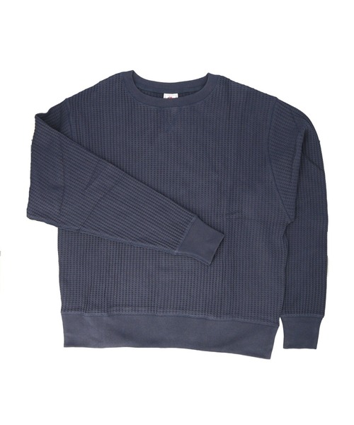 JEMORGAN(ジェーイーモーガン)の「JEMORGAN ビッグワッフル BIGSIZEクルーネックL S(Tシャツ/カットソー・メンズ・ブラック/杢グレー/ヘザーチャコール/ホワイト/ブラウン/ネイビー・L/XL/M)」の6枚目の写真