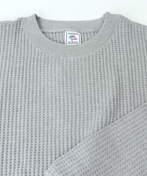 JEMORGAN(ジェーイーモーガン)の「JEMORGAN ビッグワッフル BIGSIZEクルーネックL S(Tシャツ/カットソー・メンズ・ブラック/杢グレー/ヘザーチャコール/ホワイト/ブラウン/ネイビー・L/XL/M)」の11枚目の写真