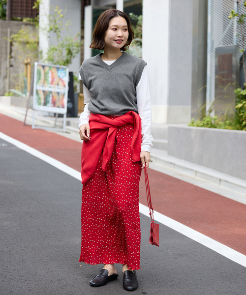 SLOBE IENA(スローブイエナ)の「ショートベスト(ベスト・レディース・キャメル/グレー・FREE)」の18枚目の写真