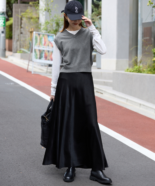 SLOBE IENA(スローブイエナ)の「ショートベスト(ベスト・レディース・キャメル/グレー・FREE)」の22枚目の写真