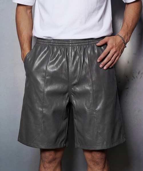 MILITARY(ミリタリー)の「【SETUP7】PU Urban Baggy Shorts / PUアーバンバギーショーツ(その他パンツ・メンズ・ブラック/グレー/ブラウン・M/L)」の2枚目の写真