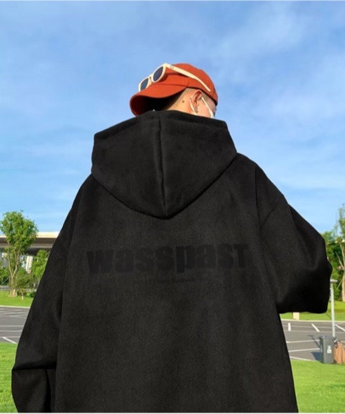 NOWLE(ノウル)の「【NOWLE】スエードタッチ ルーズフィット ルーズフィット パーカー(パーカー・メンズ・ブラック/ライトピンク/ベージュ/アイボリー・FREE)」の3枚目の写真
