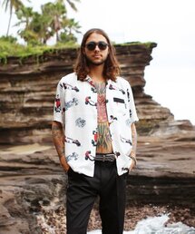 GOZER（ゴーザー）の「FORMULA-1 HAWAIIAN SHIRT_WHITE（シャツ/ブラウス）」