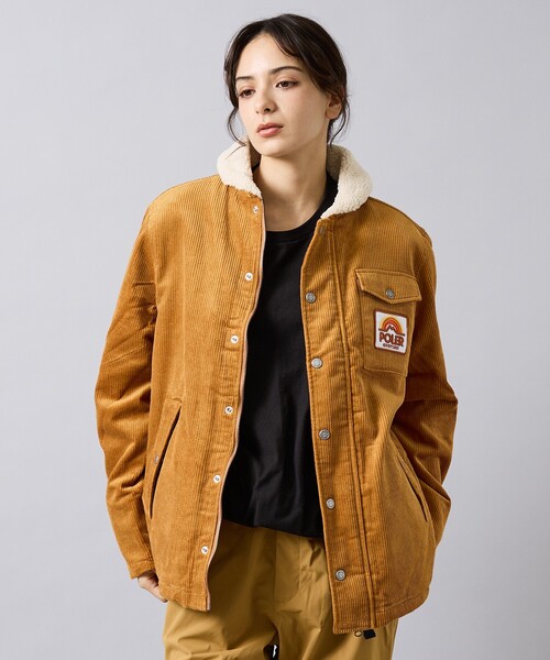 POLeR（ポーラー）の「【POLER/ポーラー】CORDUROY BOA JK/コーデュロイ/ボア/ユニセックス【WEB限定】（ブルゾン・メンズ・ブラック/ブラウン・M）」の5枚目の写真