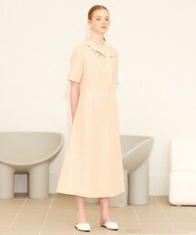 the studio k（ ）の「ROUND SLIT LINEN DRESS (BEIGE)（ワンピース）」