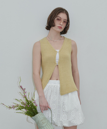 Filo Hook Knit Vest Butter