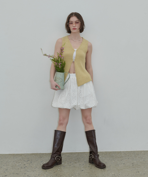 320SHOWROOM(320ショールーム)の「Filo Hook Knit Vest Butter(ニット/セーター・レディース・ライトイエロー・FREE)」の3枚目の写真