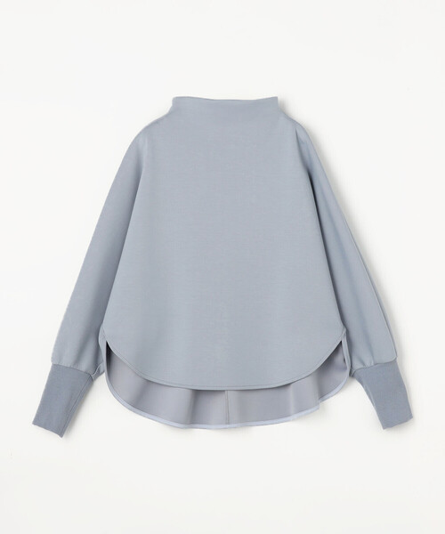 COMME CA Wardrobe（コムサワードローブ）の「ソフトストレッチダンボールニット ボトルネックプルオーバー（Tシャツ/カットソー・レディース・ネイビー/サックスブルー/ホワイト・FREE）」の3枚目の写真