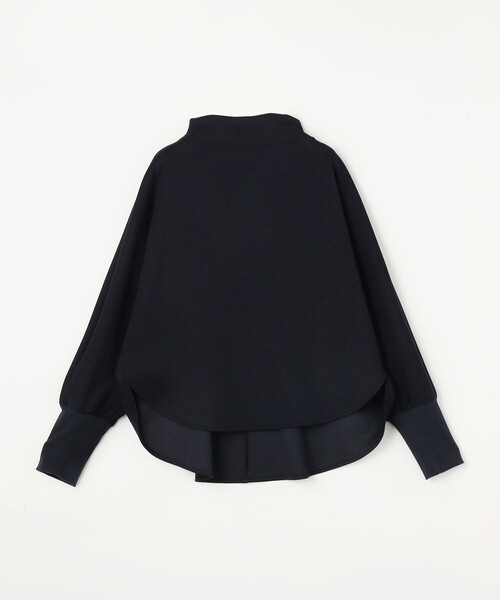 COMME CA Wardrobe（コムサワードローブ）の「ソフトストレッチダンボールニット ボトルネックプルオーバー（Tシャツ/カットソー・レディース・ネイビー/サックスブルー/ホワイト・FREE）」の7枚目の写真