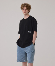 オーバーサイズ半袖Tシャツ_アイデンティティ（正体）ブラック