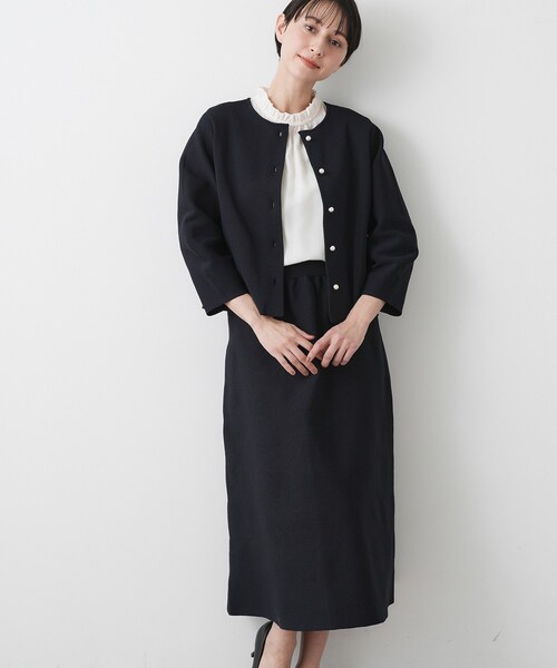 Dessin(デッサン)の「【入卒/セレモニー/単品使い2WAY可能】ニットセットアップ(セットアップ・レディース・ネイビー/ブラック/ブラウン系その他・01/03/02)」の13枚目の写真