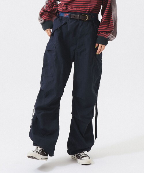 BEAMS BOY（ビームスボーイ）の「ナイロン ポプリン ミリタリー パンツ（カーゴパンツ・レディース・オリーブ/ネイビー・0/1/2）」の3枚目の写真