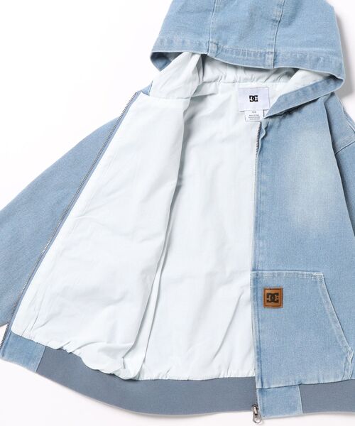 DC（ディーシー）の「DC/ディーシー 26 KD HOOD JACKET キッズ ジャケット YJK261502（その他アウター・キッズ・ライトブルー/ブラック・130cm/140cm/150cm/160cm）」の16枚目の写真