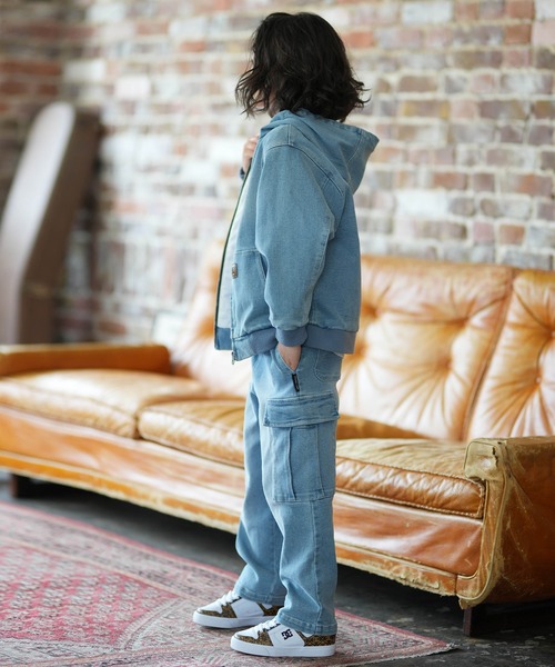 DC（ディーシー）の「DC/ディーシー 26 KD HOOD JACKET キッズ ジャケット YJK261502（その他アウター・キッズ・ライトブルー/ブラック・130cm/140cm/150cm/160cm）」の13枚目の写真