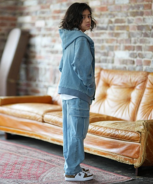 DC（ディーシー）の「DC/ディーシー 26 KD HOOD JACKET キッズ ジャケット YJK261502（その他アウター・キッズ・ライトブルー/ブラック・130cm/140cm/150cm/160cm）」の14枚目の写真