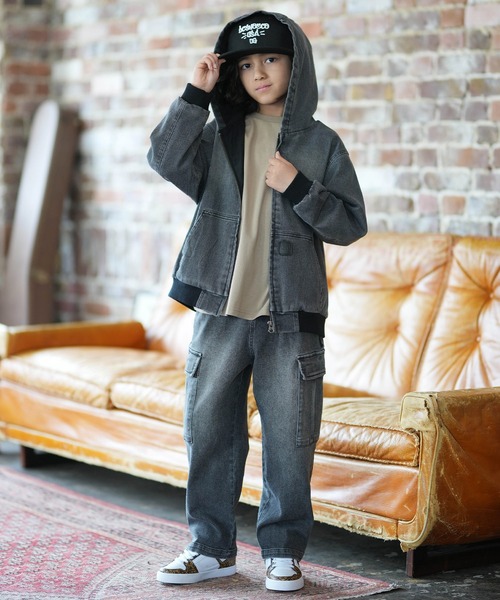 DC（ディーシー）の「DC/ディーシー 26 KD HOOD JACKET キッズ ジャケット YJK261502（その他アウター・キッズ・ライトブルー/ブラック・130cm/140cm/150cm/160cm）」の5枚目の写真