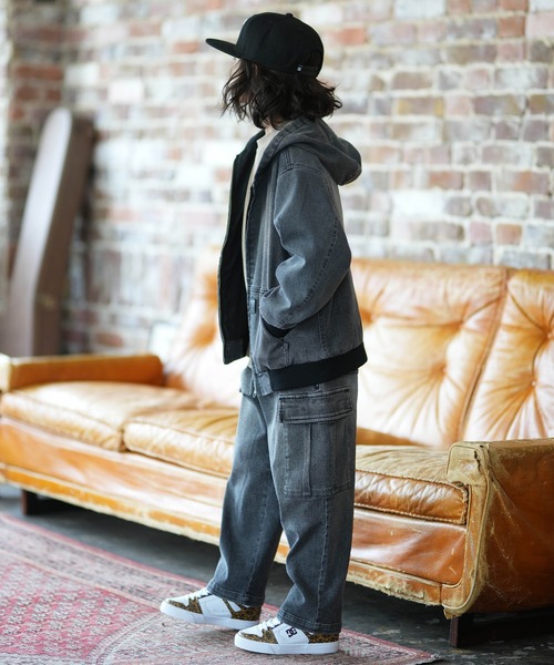 DC（ディーシー）の「DC/ディーシー 26 KD HOOD JACKET キッズ ジャケット YJK261502（その他アウター・キッズ・ライトブルー/ブラック・130cm/140cm/150cm/160cm）」の7枚目の写真
