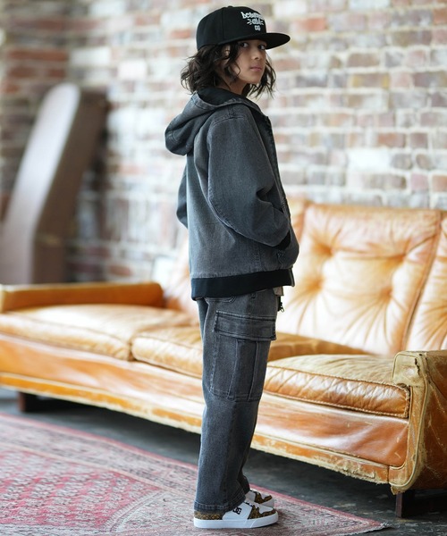 DC（ディーシー）の「DC/ディーシー 26 KD HOOD JACKET キッズ ジャケット YJK261502（その他アウター・キッズ・ライトブルー/ブラック・130cm/140cm/150cm/160cm）」の8枚目の写真