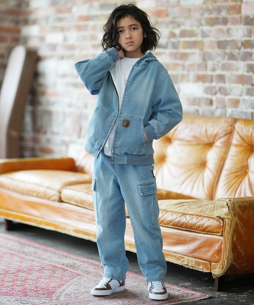 DC（ディーシー）の「DC/ディーシー 26 KD HOOD JACKET キッズ ジャケット YJK261502（その他アウター・キッズ・ライトブルー/ブラック・130cm/140cm/150cm/160cm）」の11枚目の写真