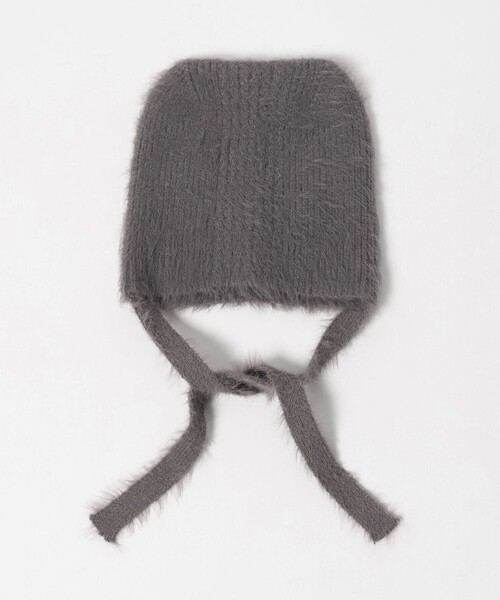 green label relaxing（グリーンレーベルリラクシング）の「ネコミミ ビーニー / ニット帽（ニットキャップ/ビーニー・キッズ・ダークグレー/ライラック/ブラック・FREE）」の2枚目の写真
