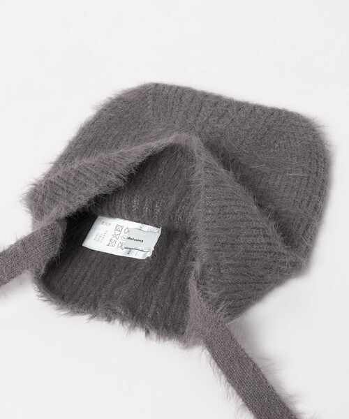green label relaxing（グリーンレーベルリラクシング）の「ネコミミ ビーニー / ニット帽（ニットキャップ/ビーニー・キッズ・ダークグレー/ライラック/ブラック・FREE）」の8枚目の写真