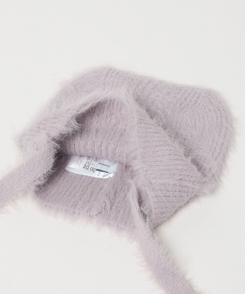 green label relaxing（グリーンレーベルリラクシング）の「ネコミミ ビーニー / ニット帽（ニットキャップ/ビーニー・キッズ・ダークグレー/ライラック/ブラック・FREE）」の12枚目の写真