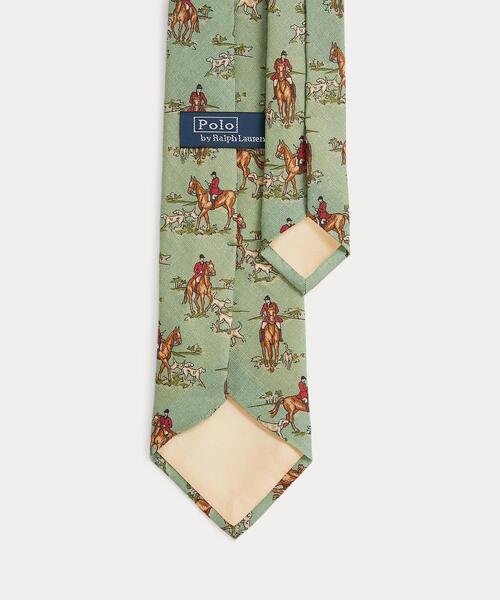 POLO RALPH LAUREN（ポロ ラルフ ローレン）の「エクエステリアンプリント リネン ネクタイ（ネクタイ・メンズ・グリーン・ONE）」の5枚目の写真