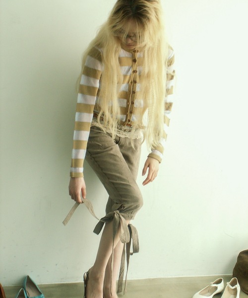 igi（イジ）の「BOW CRINKLE CAPRIS / リボンカプリパンツ（その他パンツ・レディース・ブラック/ベージュ/ピンク・FREE）」の12枚目の写真