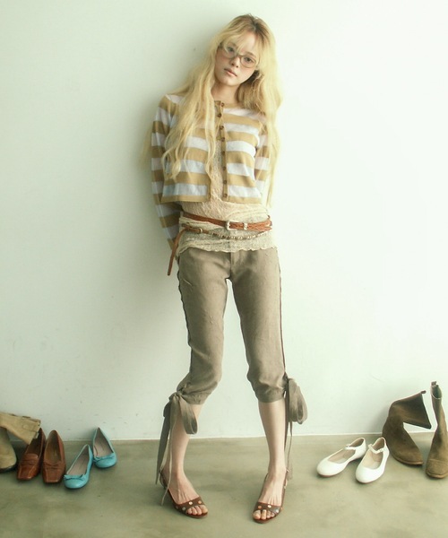 igi（イジ）の「BOW CRINKLE CAPRIS / リボンカプリパンツ（その他パンツ・レディース・ブラック/ベージュ/ピンク・FREE）」の22枚目の写真