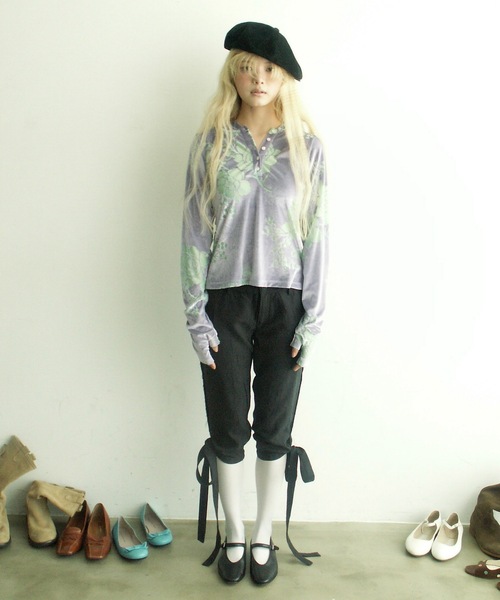 igi（イジ）の「BOW CRINKLE CAPRIS / リボンカプリパンツ（その他パンツ・レディース・ブラック/ベージュ/ピンク・FREE）」の15枚目の写真