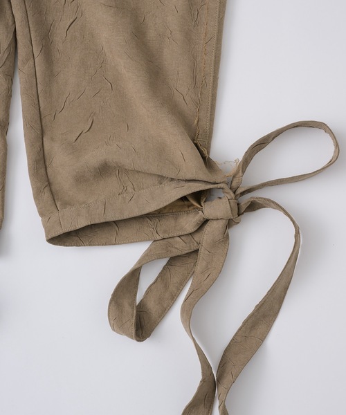 igi（イジ）の「BOW CRINKLE CAPRIS / リボンカプリパンツ（その他パンツ・レディース・ブラック/ベージュ/ピンク・FREE）」の17枚目の写真