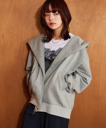 mysty woman | オープンカラー裏毛フーディ 636350(パーカー)