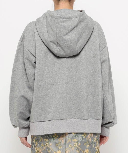 mysty woman（ミスティウーマン）の「オープンカラー裏毛フーディ 636350（パーカー・レディース・グレー/ホワイト系その他/ネイビー・FREE）」の20枚目の写真