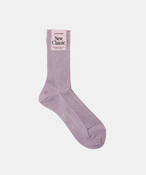 IENA（イエナ）の「MARCOMONDE/マルコモンド glitter rib sox 靴下 176N1/1GL2/20C（ソックス/靴下・レディース・バーガンディー/ブラウン/シルバー/ブルー・FREE）」の3枚目の写真