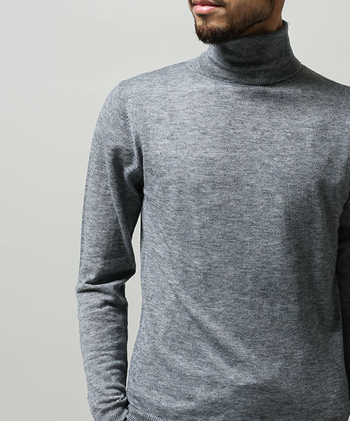 NANO universe（ナノユニバース）の「カシミヤ混タートルネックニット（ニット/セーター・メンズ・ブラック/グレー/ネイビー・LARGE/SMALL/MEDIUM）」の5枚目の写真