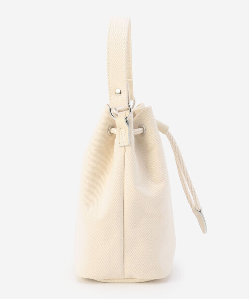 ORCIVAL（オーシバル）の「ORCIVAL | ツイル パース巾着バッグ UNISEX（ハンドバッグ・レディース・アイボリー/ブラック/ライトグレー・-）」の10枚目の写真