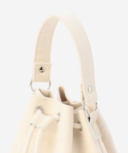 ORCIVAL（オーシバル）の「ORCIVAL | ツイル パース巾着バッグ UNISEX（ハンドバッグ・レディース・アイボリー/ブラック/ライトグレー・-）」の12枚目の写真