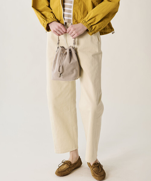 ORCIVAL（オーシバル）の「ORCIVAL | ツイル パース巾着バッグ UNISEX（ハンドバッグ・レディース・アイボリー/ブラック/ライトグレー・-）」の17枚目の写真