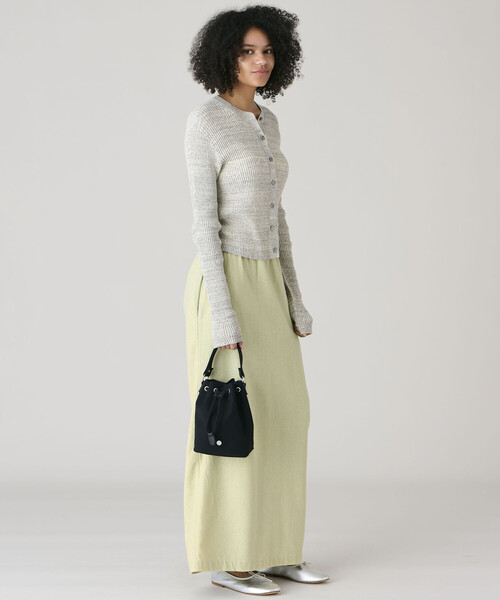 ORCIVAL（オーシバル）の「ORCIVAL | ツイル パース巾着バッグ UNISEX（ハンドバッグ・レディース・アイボリー/ブラック/ライトグレー・-）」の21枚目の写真