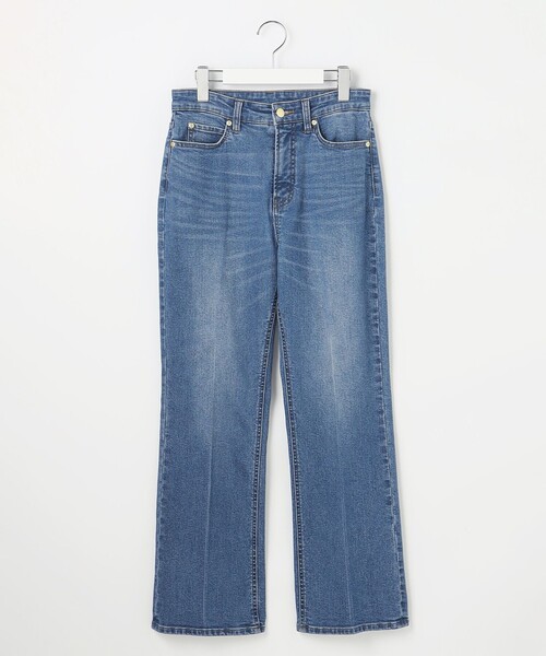 ANY SIS（エニィスィス）の「センタープレスセミフレア デニム（デニムパンツ・レディース・ネイビー系/ダルブルー系・SMALL/MEDIUM/LARGE）」の10枚目の写真