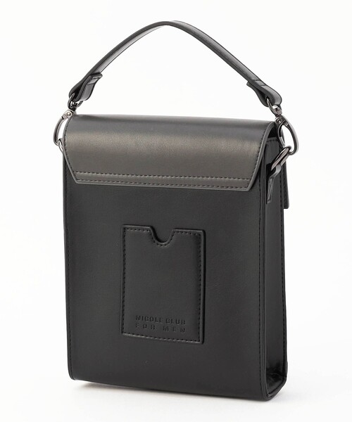 NICOLE CLUB FOR MEN（ニコルクラブフォーメン）の「2WAYフラップミニバッグ（ショルダーバッグ・メンズ・オフホワイト/ブラック/グレー系・FREE）」の15枚目の写真