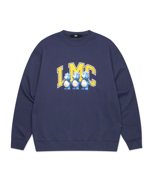 LMCの「THREE BEARS ARCH LOGO SWEATSHIRT vintage blue(スウェット・レディース・その他・S/M/L/XL)」の1枚目の写真