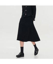 ACUD | Alpaca Tweed Flare Skirt _Black(スカート)