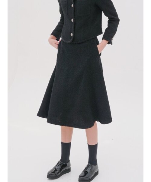 ACUD（アクド）の「Alpaca Tweed Flare Skirt _Black（スカート・レディース・ブラック・M/S）」の2枚目の写真