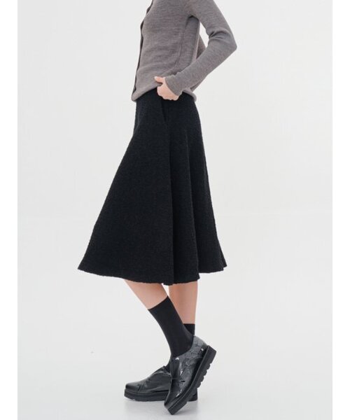 ACUD（アクド）の「Alpaca Tweed Flare Skirt _Black（スカート・レディース・ブラック・M/S）」の5枚目の写真